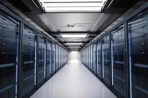 3d rendering server room server computers