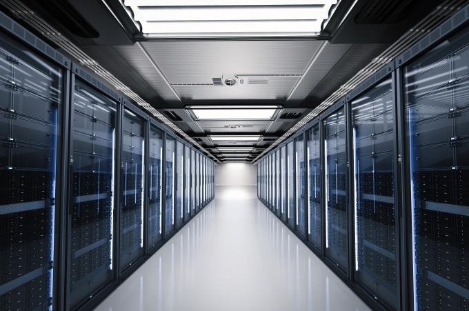 3d rendering server room server computers